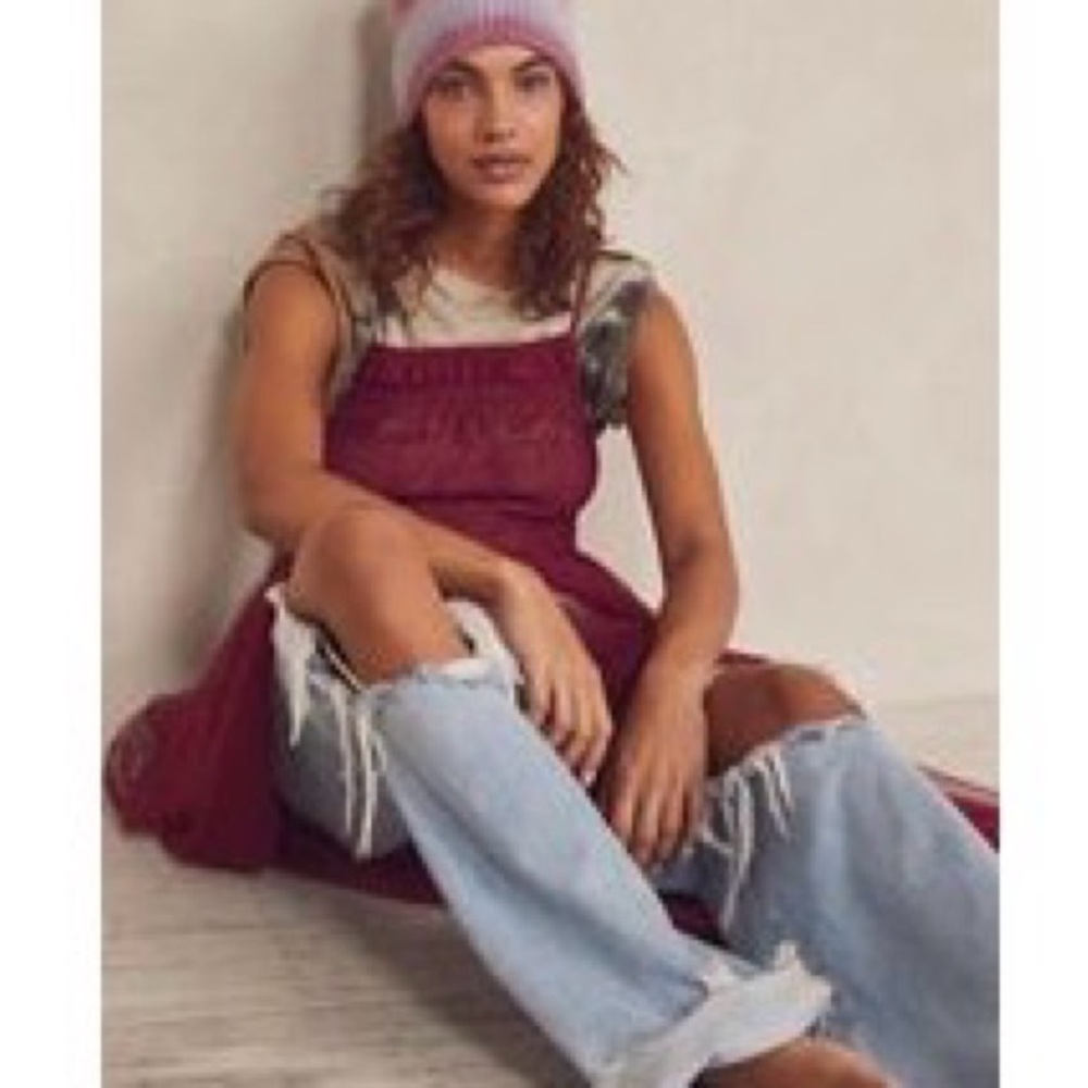 Free Prople Can't Stop Won't Stop Slip in Off Beat (Burgundy) XL